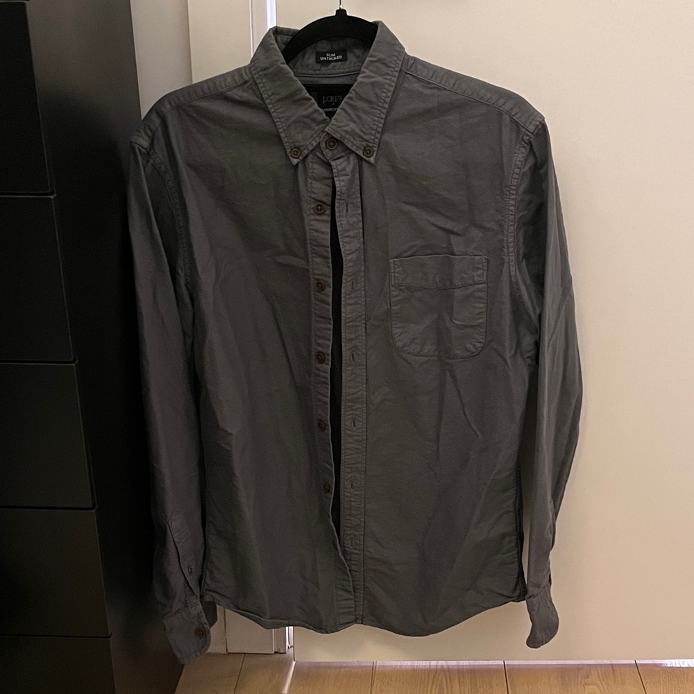 J.Crew Garment Dye Shirt in Gray